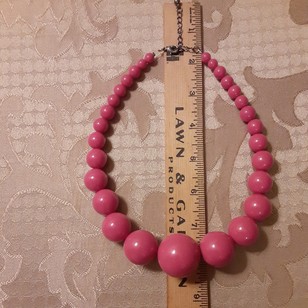 Hot Pink Choker Necklace - Picture 3 of 3